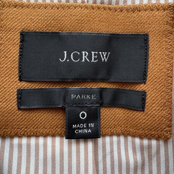 J. Crew Blazer Parke Tan 98% Wool Flannel Size O Classic Work Academia Office - Picture 8 of 8